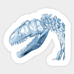 T-Rex Skeleton Blue Sticker